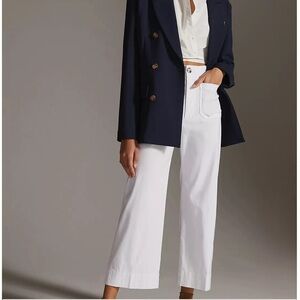 NWT Maeve Collette Crop White Denim 26